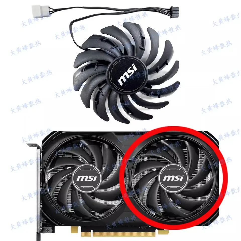 New the Cooling Fan for MSI RTX4060 4060ti VENTUS 2X BLACK OC