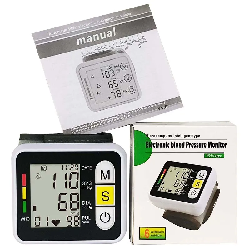 Digital Wrist Blood Pressure Monitor Medical Upper Arm Sphygmomanometer Automatic Tonometer Tensiometro Blood Pressure Meter 6
