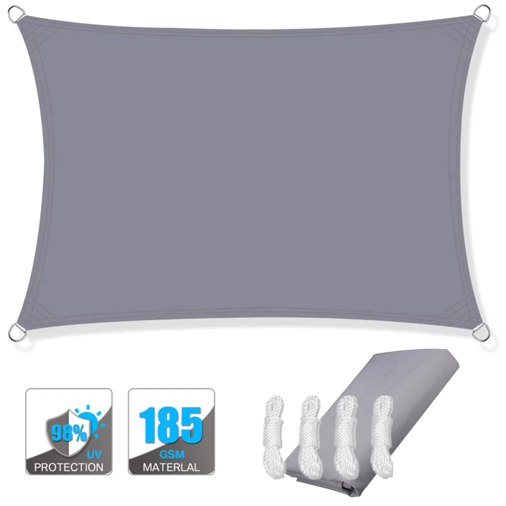 Waterproof Rectangle Sun Shade Sail Canopy for Outdoor Privacy and UV Protection