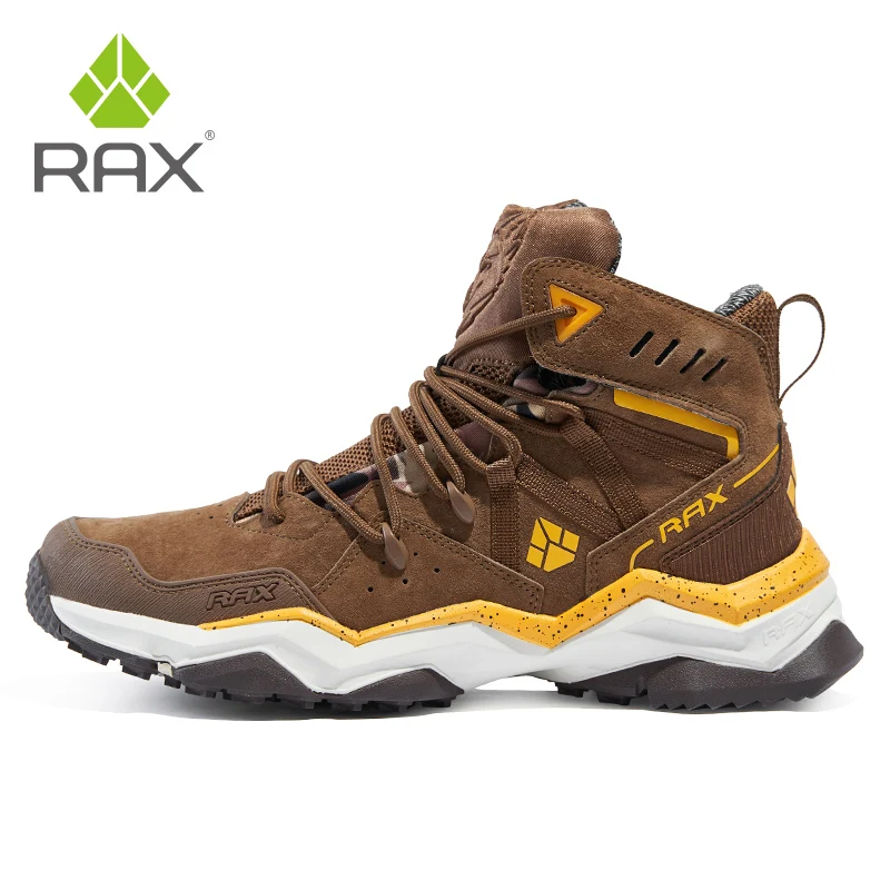 RAX Men Hiking Shoes Mid-top Waterproof Outdoor Sneaker Men