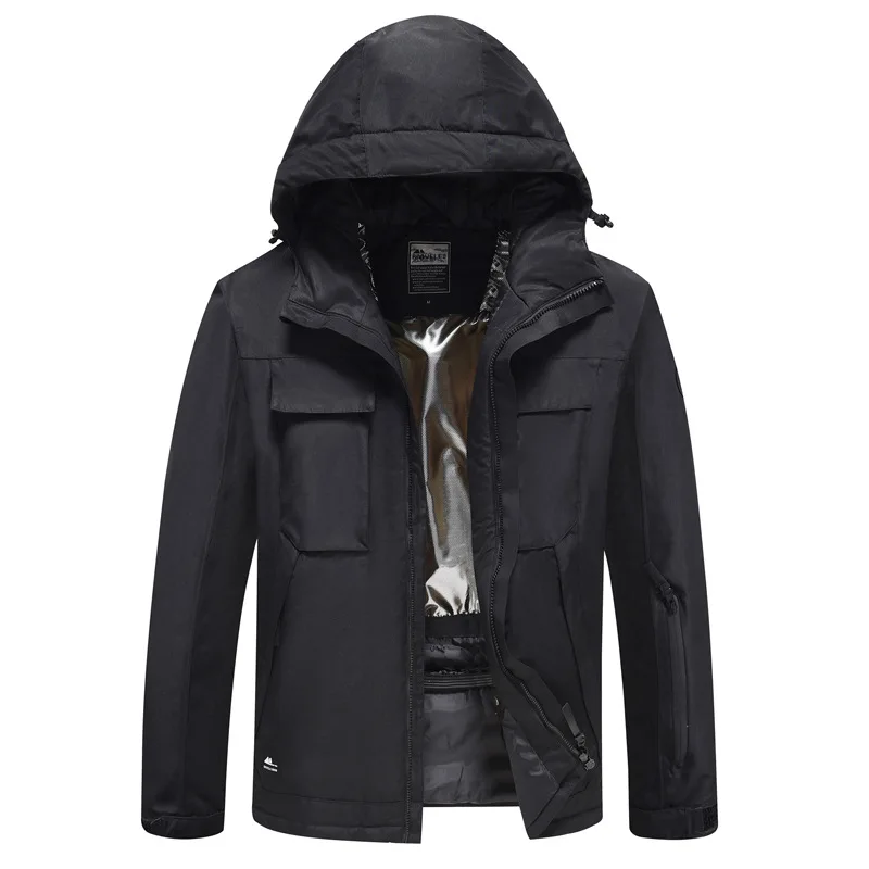 Waterproof Couple Unisex Leisure Snow Coat Outdoor Sports Warm Cotton Linning Breathable Warm Ski Jacket for Men and Women