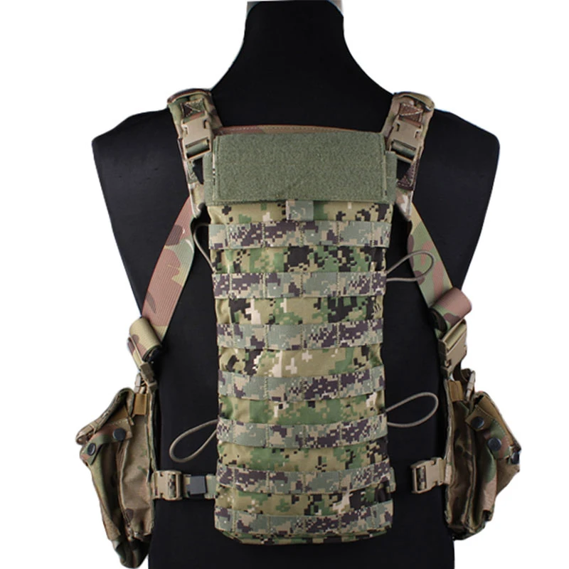 TOPTACPRO Tactical Hydration Pouch With Inner Bladder Water Bag Laser Cut Molle Hydration Pouch