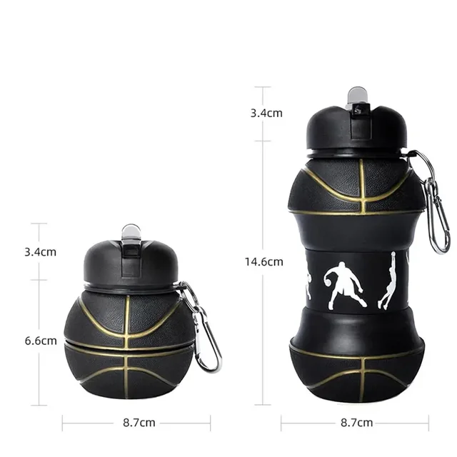 Foldable Football/basketball Silicone Water Bottle, Children/student Outdoor Sports Water Bottle. Supports Mass Customization 4