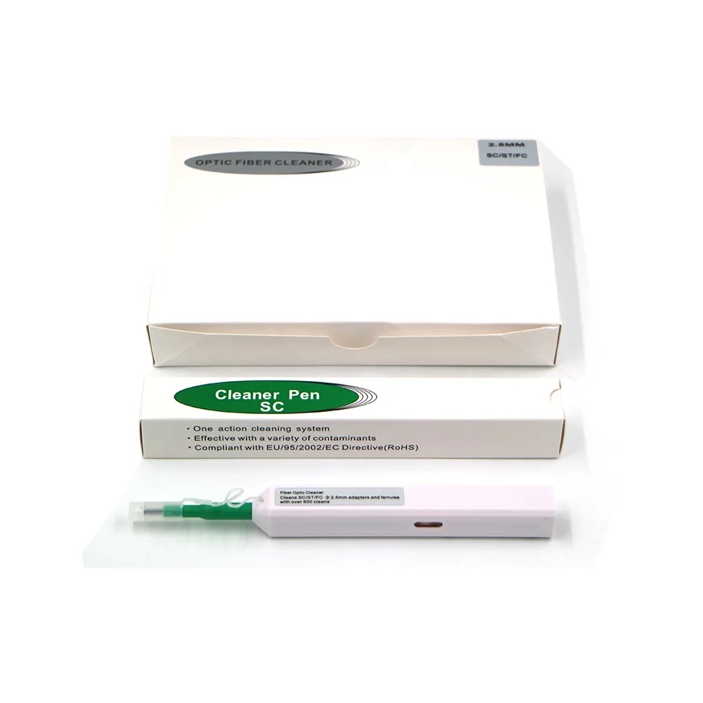 SC/FC/ST 광섬유 청소 펜, 원 클릭 청소 섬유 클리너 도구, 광섬유 커넥터 클리너, 2.5mm