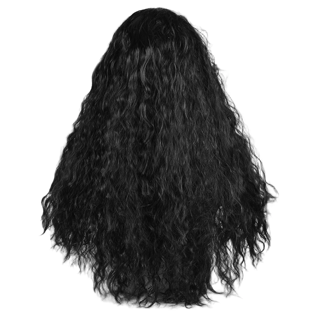 Synthetic wig Deep wave synthetic wig for black women 26" deep curly soft natural black color for daily party use