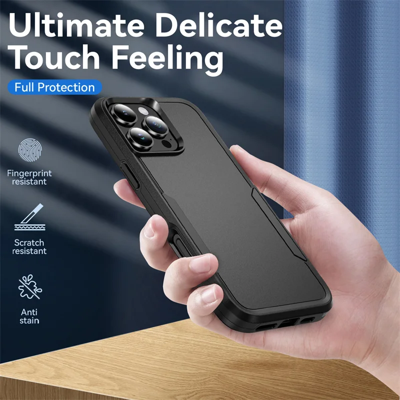 Heavy Duty Shockproof Armor Protective Case with Hard PC+TPU Back Cover