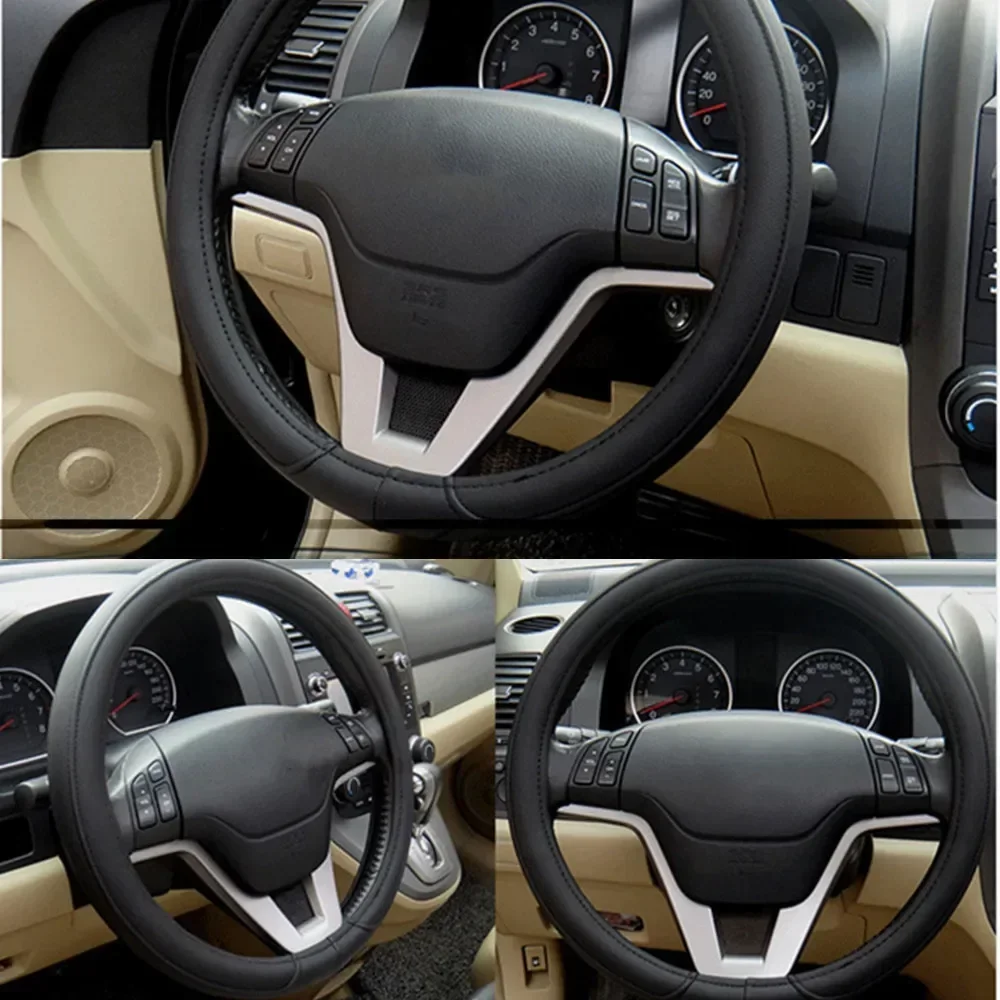 

Universal Car Steering Wheel Cover Skidproof Auto Steering- Wheel Cover Anti-Slip Embossing Leather Car-styling Car Accessories