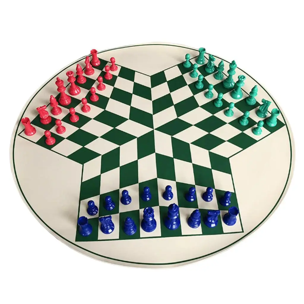 

Set of International Echecs with Three Round Leather Echiquer