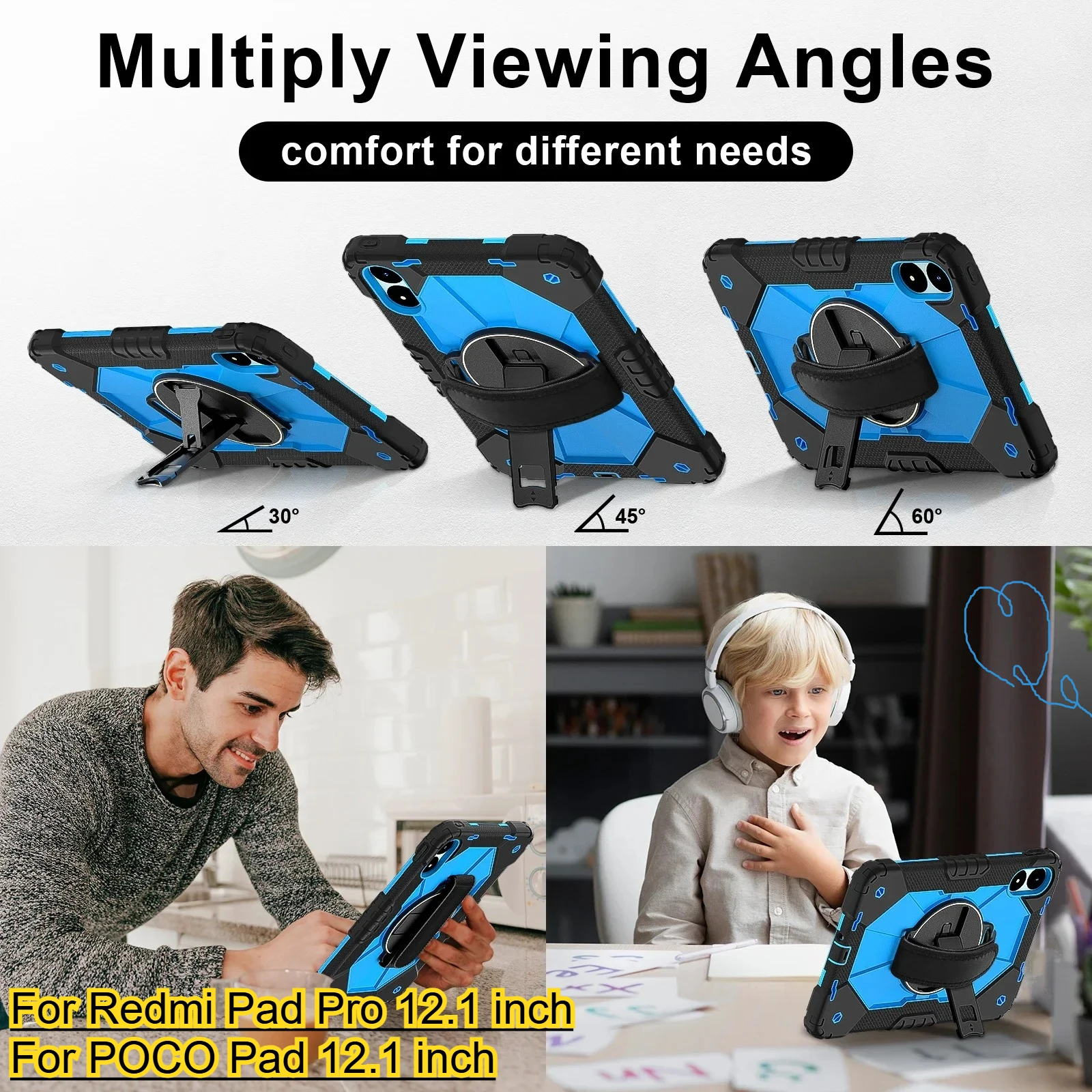 Durable Kids Tablet Case - Heavy Duty Shockproof Armor Protector