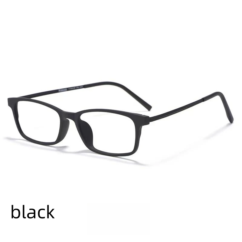 

52mm Ultra Light Square Eyeglasses Frame For Men And Women Titanium Flexible Legs With TR90 Rim Eyewear Spectacles Frame 8802