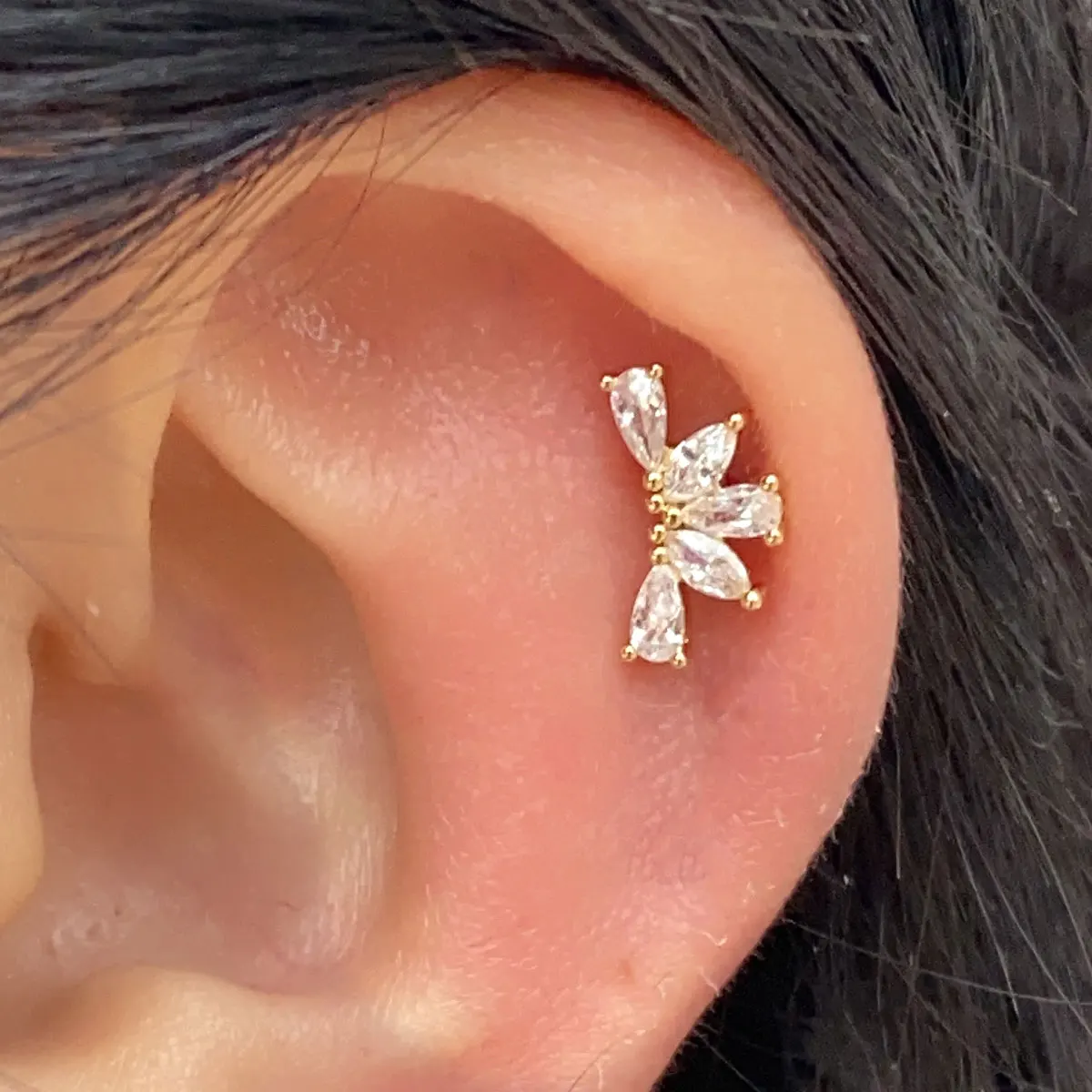 1PC Neue Mode Edelstahl Mini Zirkon Knorpel Piercing Stud Ohrring 20G Helix Tragus Lobe Piercing frauen körper Schmuck – Detail 4