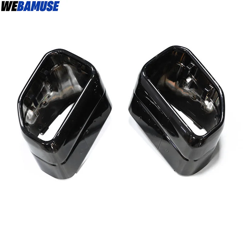 Exhaust Tail Pipe Cover For BMW X3 X4 G01 G02 Replacement Stainless Steel Square Black Exhaust Trim Muffler Nozzle exhaust muffler tip exhaust trim pipe