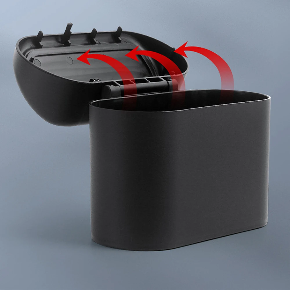 Pattumiera Per Auto AUCELI Con Coperchio A Pressione, Mini Organizer Portaoggetti Impermeabile, Clip Universale, 16x14 Cm