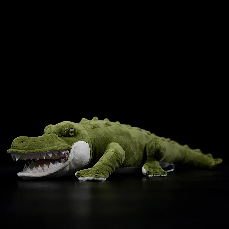 

50cm New Crocodile Soft Plush Toy Simulation Green Alligator Real Life Doll Crocodylus siamensis Animal Model For Kids Gift