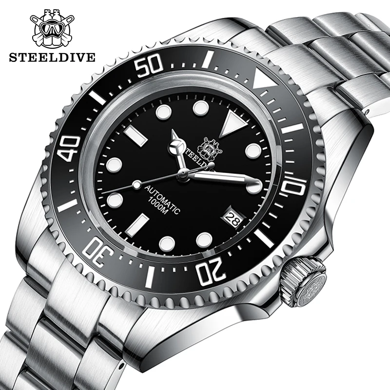 

Oversize 45.4mm Watch Sapphire Stainless with Valve Professional Dive 1000M Waterproof NH35 Automatic Mechanical Mens Wristwatch