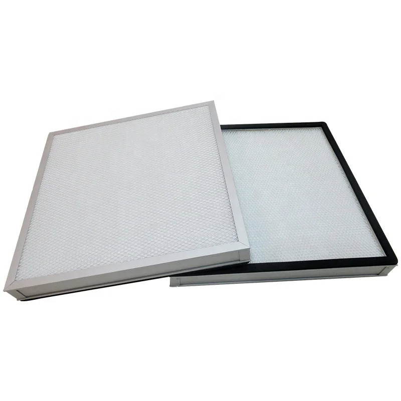 

Aluminium frame cleanroom hospital ventilation mini pleated Panel 0.3 micron 99.99 grade h13 h14 hepa laminar flow air filter