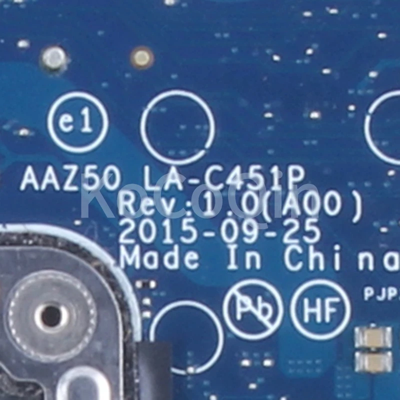 Mainboard, LA-C451P, 0T0V7J, 0H7Y7K, 00DTF3, I3-6100U, I5-6300U, E7270