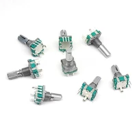 2/10PCSEC11 rotary encoder Digital potentiometer, plum blossom, half axis, five-leg handle length 15MM20MM 2