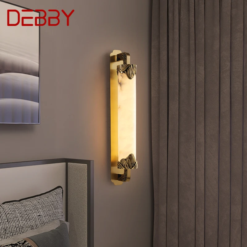 

DEBBY Brass Wall Light LED Modern Luxury Marble Sconces Fixture Indoor Decor for Home Bedroom Living Room Corridor