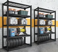 40" Wide Garage Storage Shelves Heavy Duty Shelving Unit 72" Tall Garage Shelving for Storage with 5 Tier Adjustable Metal Wire 1