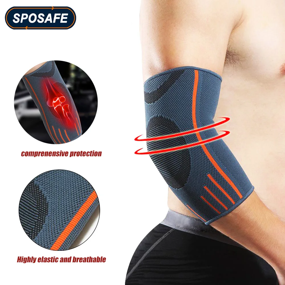 

1Pcs Sport Elbow Brace Compression Support Sleeves for Weightlifting Tennis Golf Tendonitis Arthritis Reduce Arm Elbow Pain