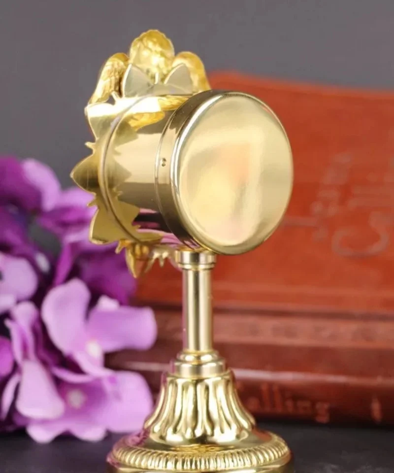 Brass Holy Angel Reliquary Holy Monstrance For Relic Home or Church