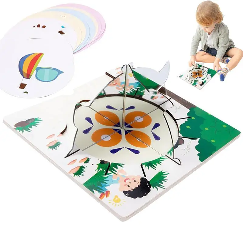 

Newborn Tummy Time Toys Mirror Image Toy Desktop Teaching Aids Improve Spatial Awareness Develop Concentration For Divergent