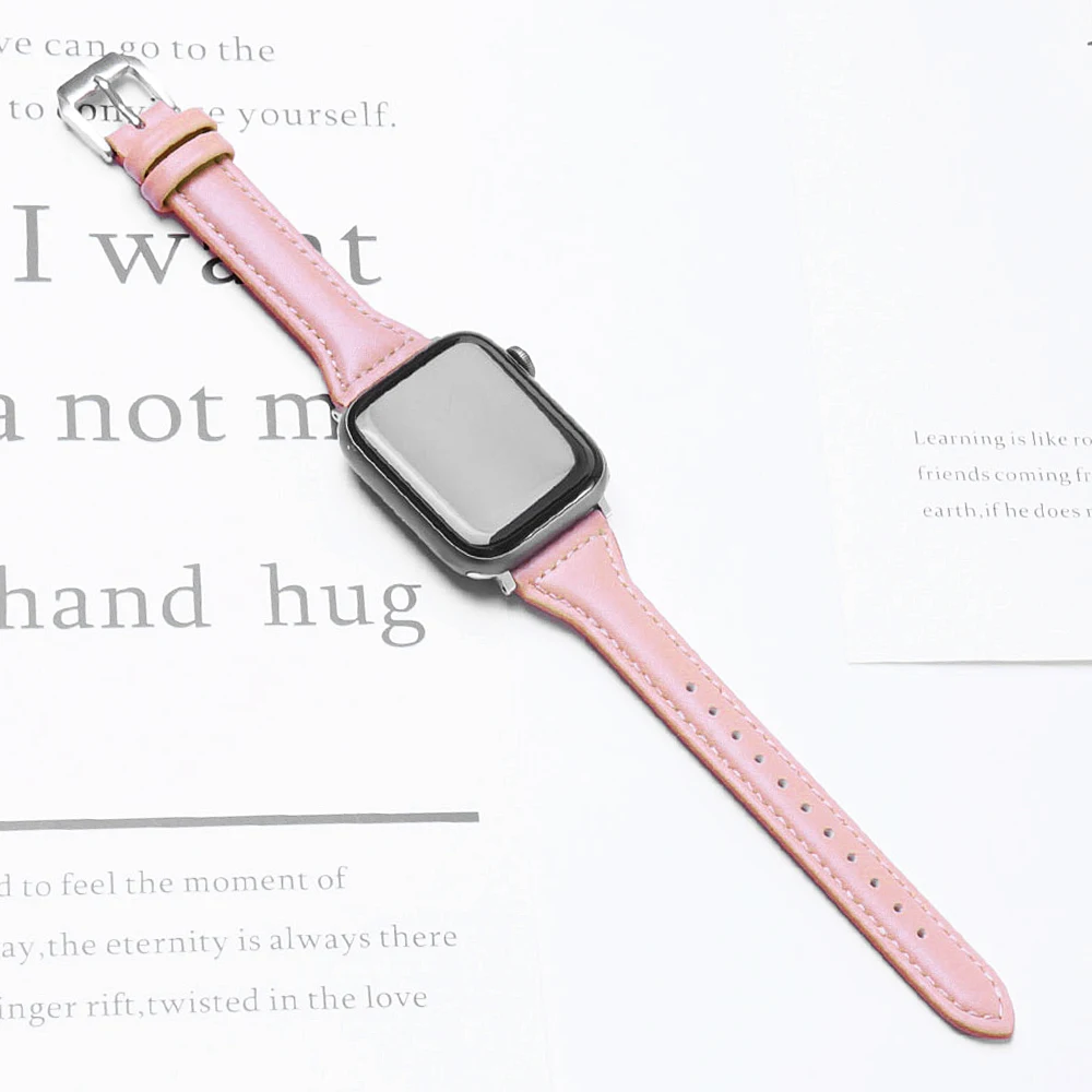 ตัวเลือกสินค้า สายนาฬิกาหนังบางสำหรับ Apple Watch ทุกรุ่น
