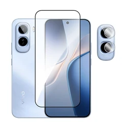 6 - in - 1 Tempered Glass Full Cover Screen Protector with Lens Film for Vivo T5 Pro (1 Glass and 1 Lens)