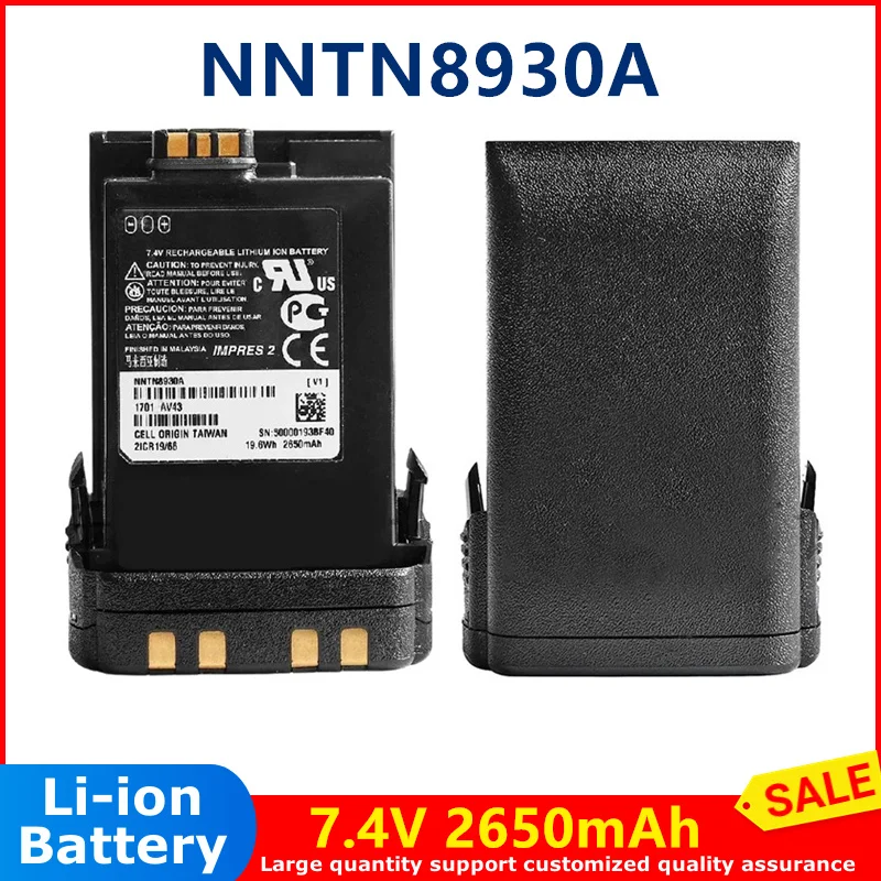

7.4V 2650mAh IMPRES 2 Rechargeable Li-ion Batter Walkie Talkie NNTN8930A For APX5000 APX6000 APX6000LI APX6000XE APX7000 APX700