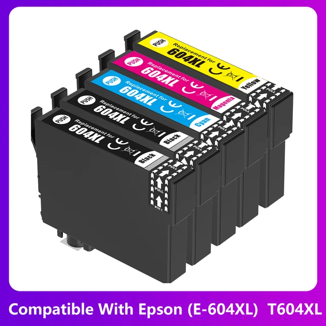 PACK FILLABLE CARTRIDGES FOR EPSON T604 and T604XL