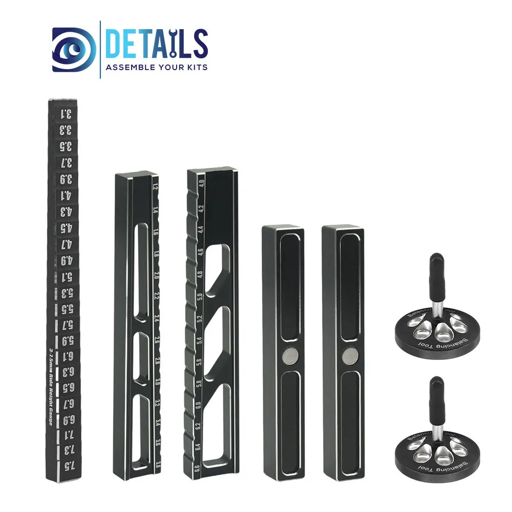RC카 도구 10mm 라이드 높이 드롭 게이지 조절기 눈금자 RC 온로드 드리프트 측정 1.23.8 / 4.06.6 / 3.0-7.4mm / 3.1-7.5mm