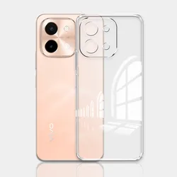 Clear Silicone Shockproof Phone Case - Soft Back Cover for Vivo Y28 4G (Clear)
