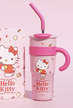 Hellokitty Portable Insulated Cup, Cute Children Straw Cup, Christmas Gift,  Girls Drinking Cup - Temu