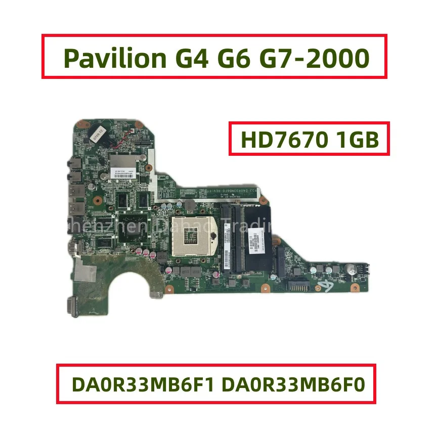 Материнская плата DA0R33MB6F0 DA0R33MB6F1 для ноутбука с высоким разрешением 680569-001 680569-601