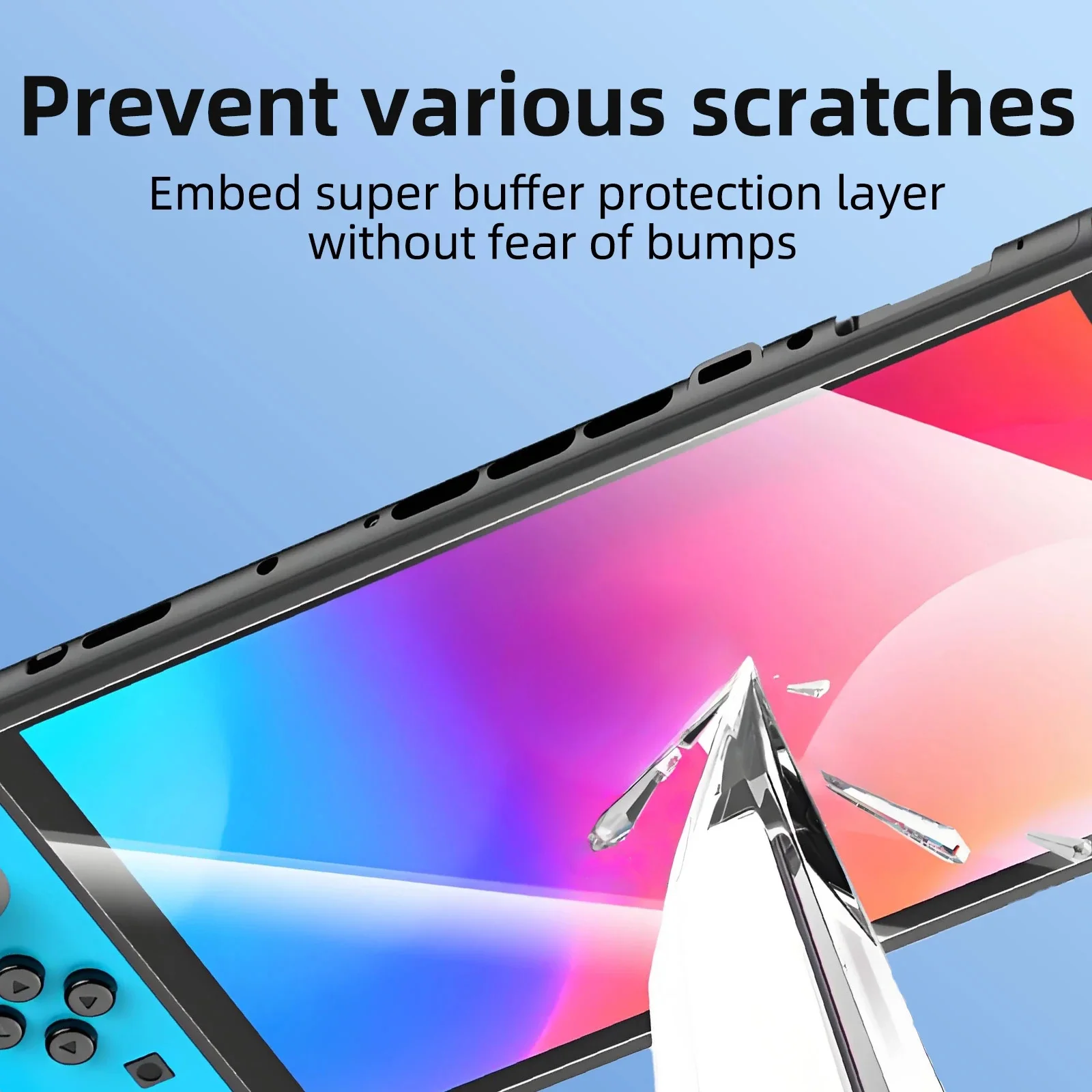 Premium Tempered Glass Screen Protector - Anti-Scratch Protective Film for Nintendo Switch Accessories