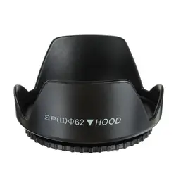 Universal Black Camera Lens Sunshade Hood (62mm)