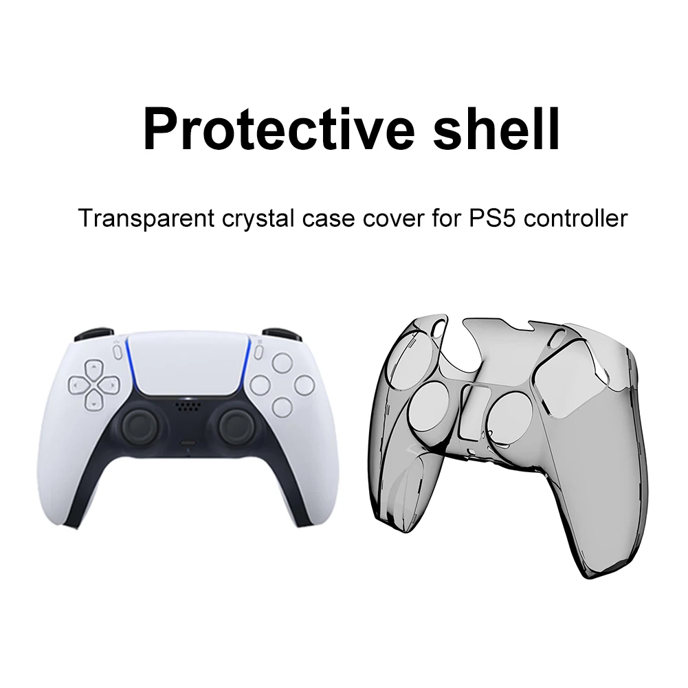Ultra Slim Transparent Crystal Protective Case For PS5 DualSense Controller PC Cover Gaming Accessory for Sony Playstation5