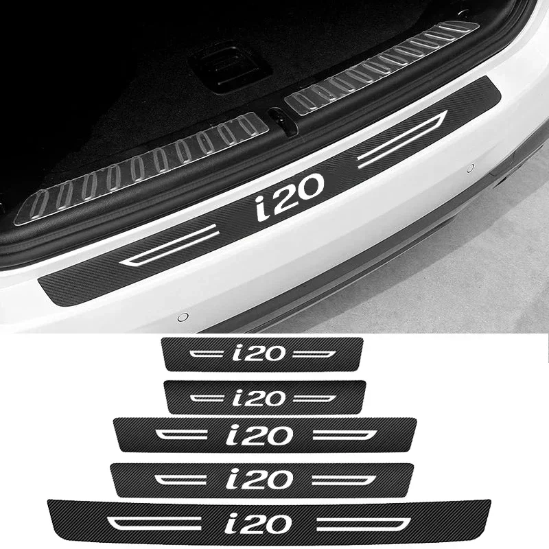 Carbon Fiber Rear Bumper Protector Strip Anti-Scratch Sticker - Stylish Auto Exterior Accessory