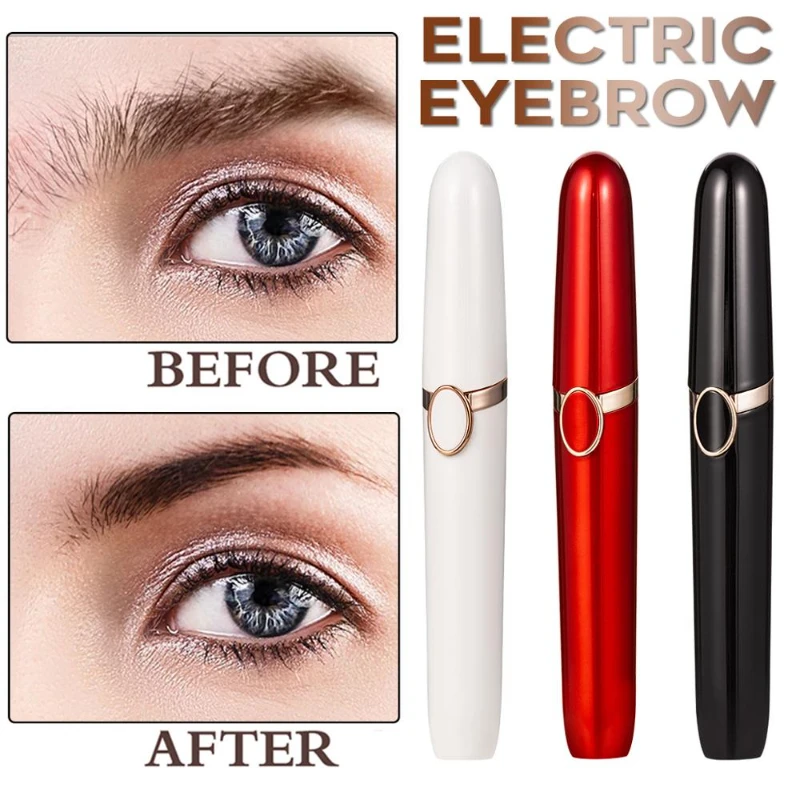 Usb Rechargeable Electric Eyebrow Trimmer Women Mini Lipstick Shaper Shaver Painless Razor Facial Hair Remover Beauty Tool