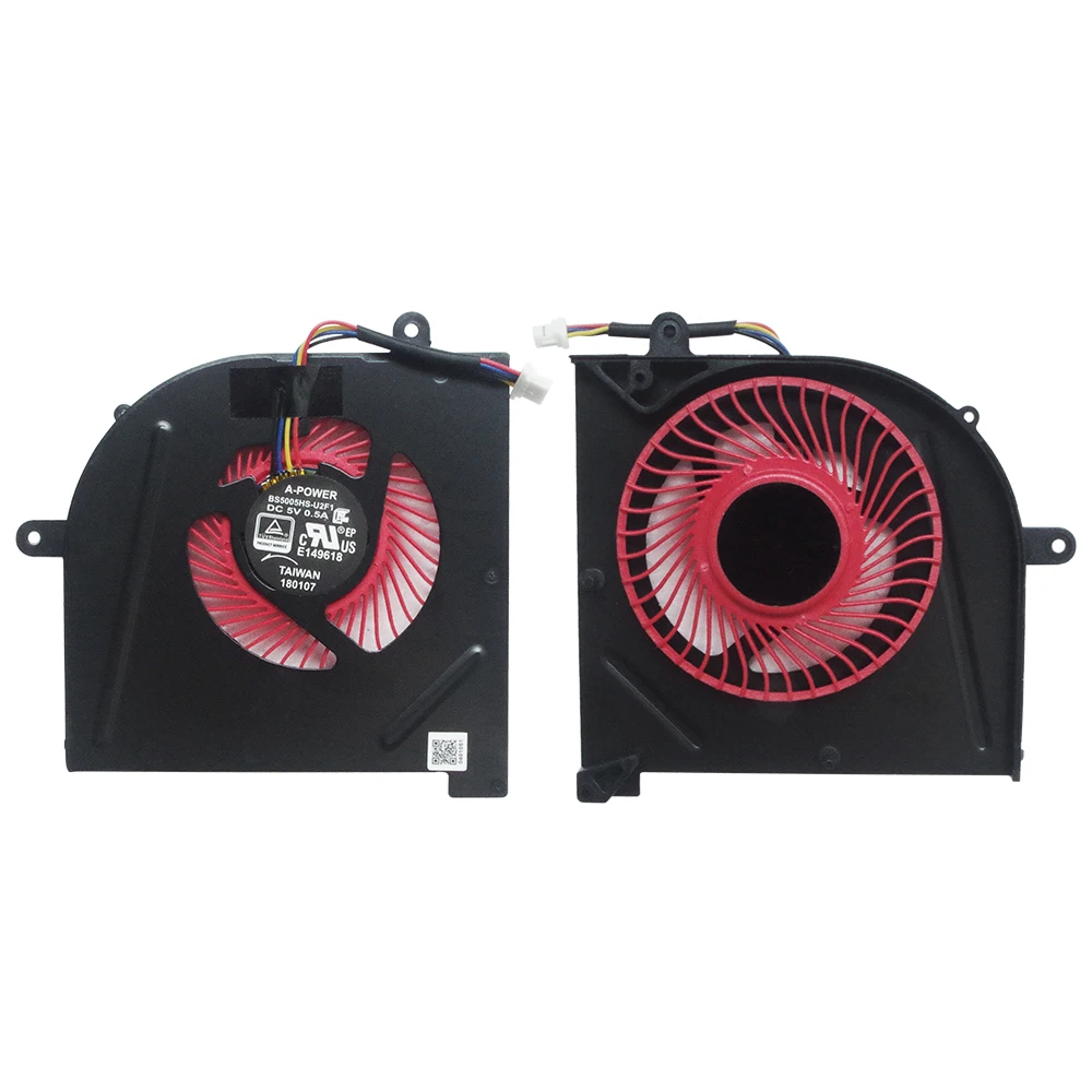 Laptop Cpu Ventilador de Refrigeração Refrigerador para Msi Gs63vr Gs63 Gs73 Gs73vr Ms17b1 Stealth Pro Cpu Bs5005hs-u2f1 Gpu Bs5005hs-u2l1 - Imagem 3
