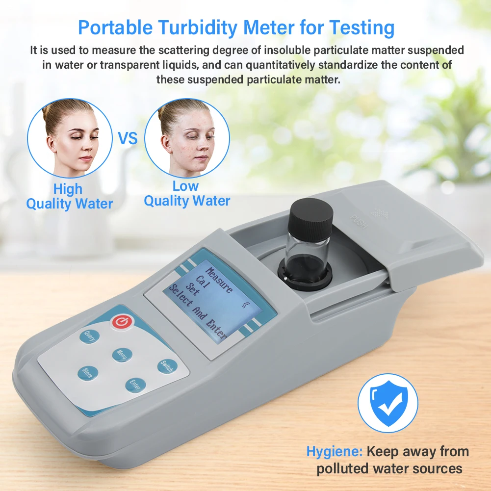 Portable Turbidity Meter, Scattering Light Tester for Water Quality, High Accura