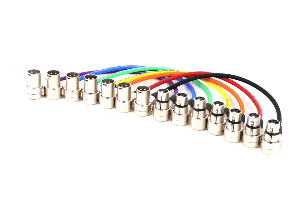Ausgeglichenes XLR-Kabel, rechtwinkliger Stecker auf rechtwinklige Buchse, Pro, 3-poliger 90-Grad-Mikrofonanschluss für Audio-Interface oder Mixer – Detail 9