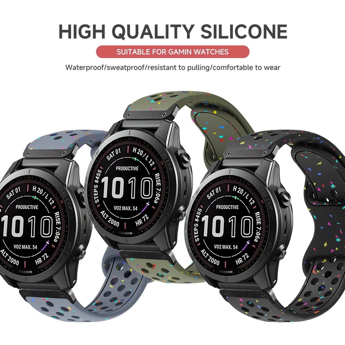 Quick Fit Silicone Sport Strap - Versatile Size Options