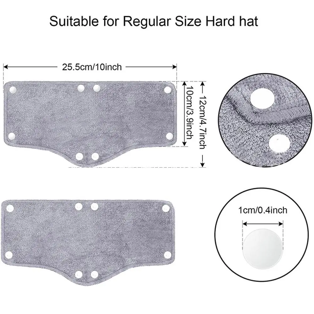 Outdoor Accessories 6Pcs Safety Helmet Lining Pad Soft Hard Hat Sweat Band Work Place Summer Snap-On 4