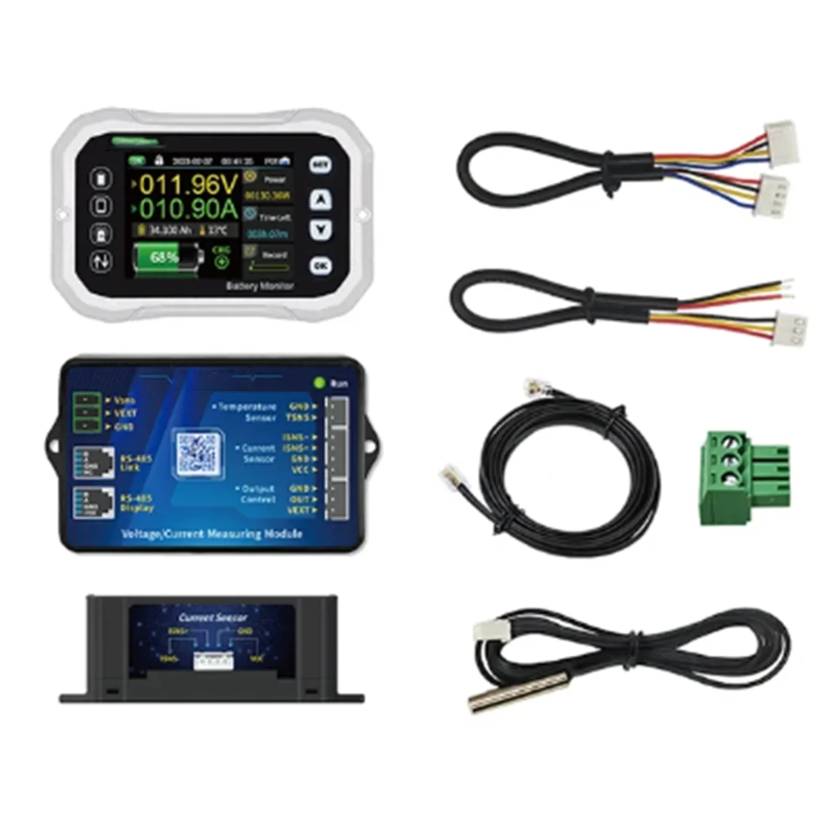 KH110F Bluetooth Battery Monitor 0-120V 100A Voltage Current Tester Capacity Indicator RV Battery VA Coulomb Meter G