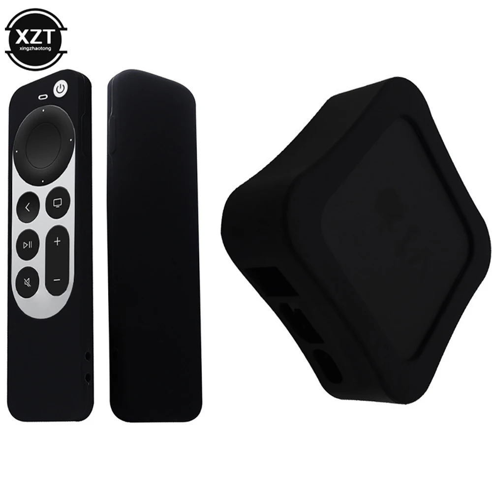 Copertura Del Telecomando In Silicone Set Di Copertura Della Scatola Superiore Della Tv Set Custodia Antiurto Per Telecomando Per Apple Tv 4K Siri Rem