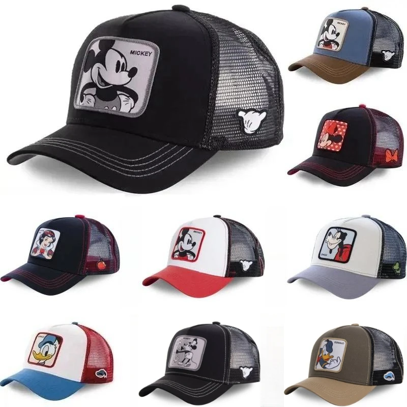 Baseball cap Disney Anime Cartoon Snapback Cotton Men Women Hip Hop Dad Mesh Hat Trucker Hat