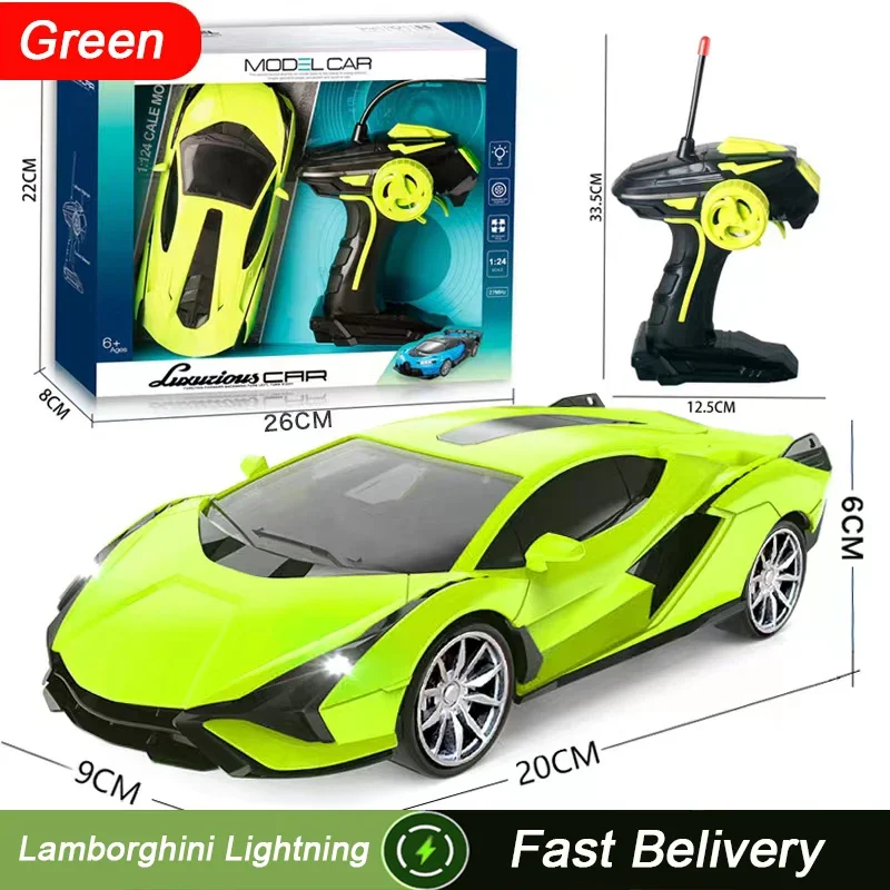 Controlled Racing Car 24 Car Model Super Racing Ornaments 4-Way Remote Control Chargeable Car Simulation Drift Radio Controlled 6