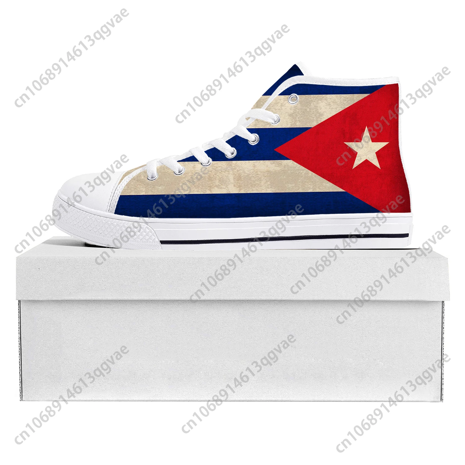 Cuban Flag High Top High Quality Sneakers Mens Womens Teenager Canvas Sneaker Cuba Casual Couple Shoes Custom Shoe